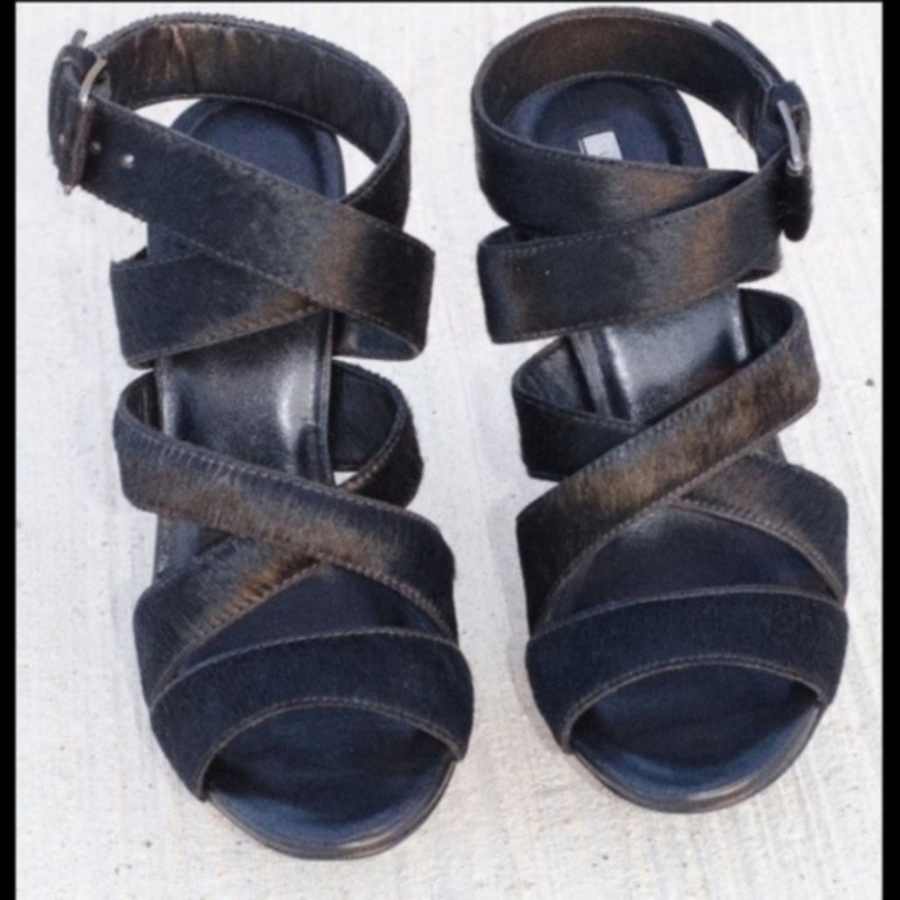 NEW REPORT SIGNATURE Size 7.5 6.5 Pony Hair Sandal - Picture 6 of 8